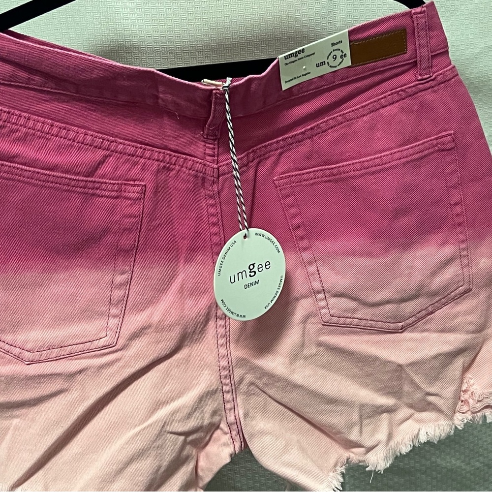 Umgee Women's Pink Gradient Jean Shorts